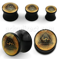 Black acrylic double flared plug	