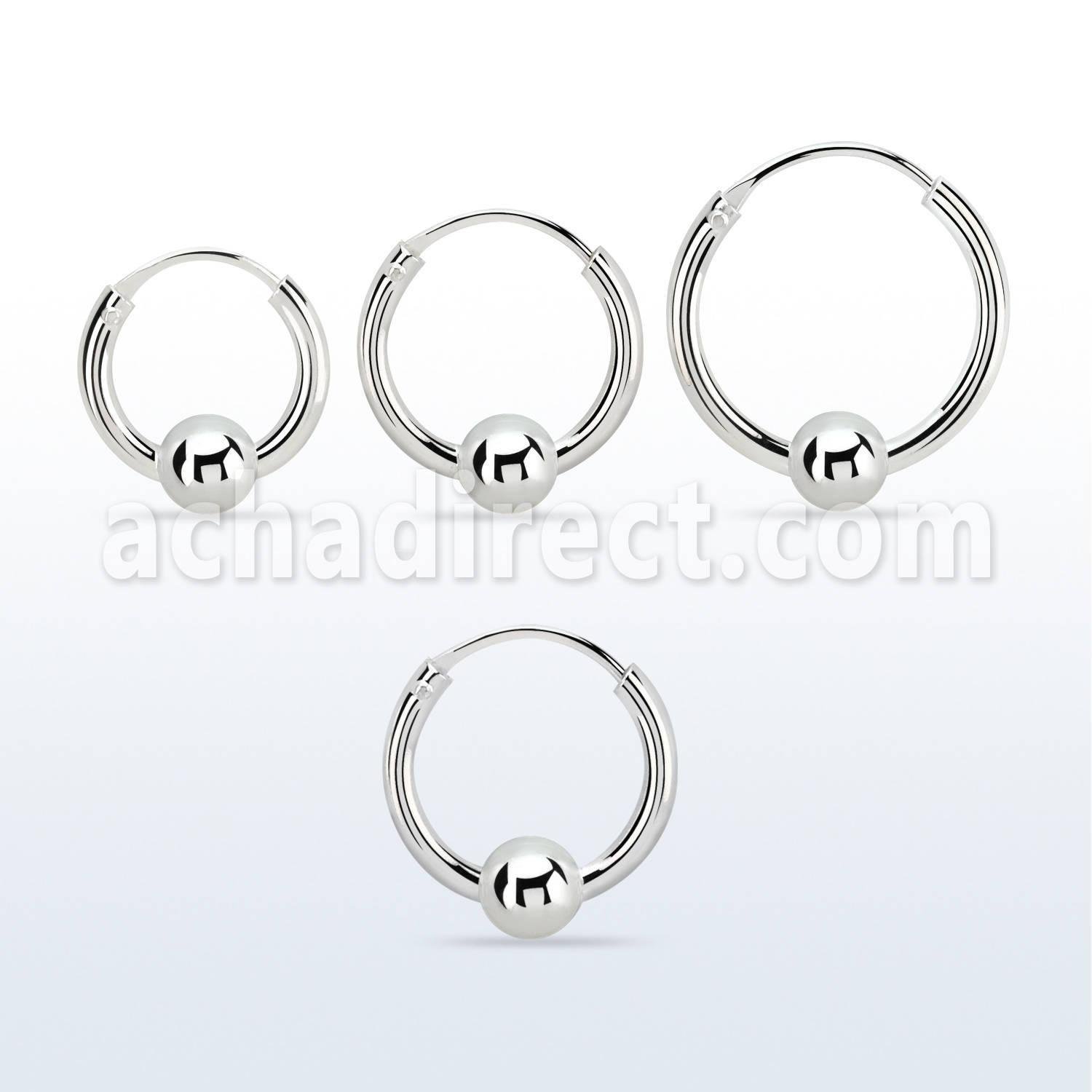 925 silver ball closure earrings	