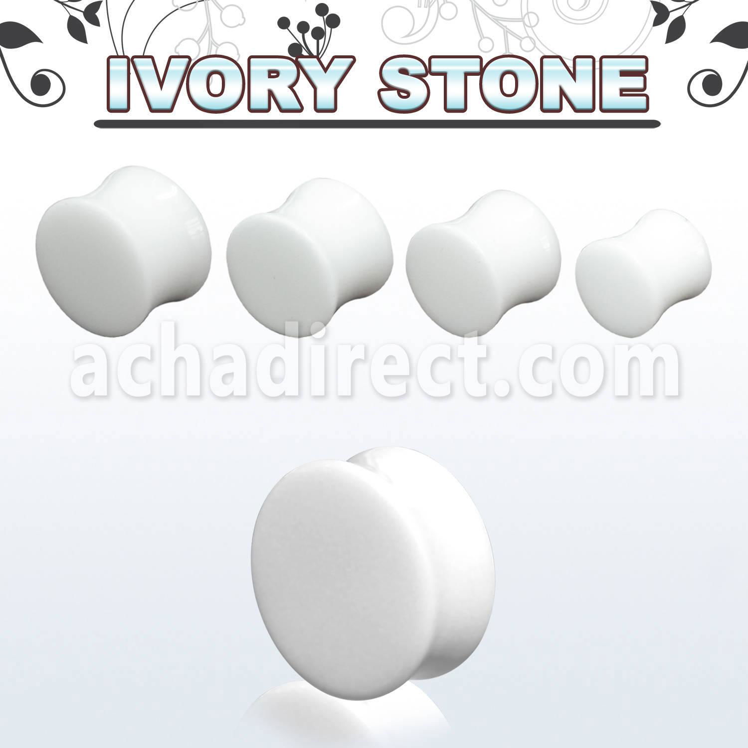 Ivory stone double flared plug	