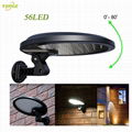 3W solar panel, 5W LED solar wall light with PIR Motion Sensor,56 LED, 500lums 4