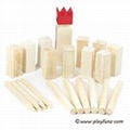 Wooden kubb game set and viking kubb game for garden game