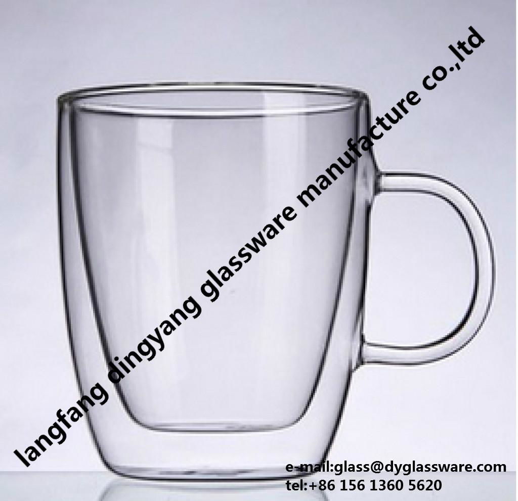 New product double wall glass cup drinking