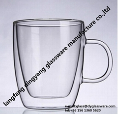 New product double wall glass cup