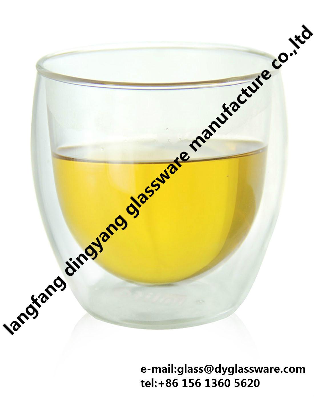 Factory sale thermal double wall wine glass cup