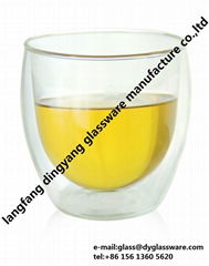 Factory sale thermal double wall wine glass cup