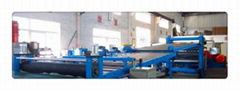 Rubber sheet extruder.