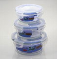 different size of round glass food container with lock lid 1