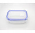 different size of glass food container with lock lid