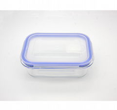 different size of glass food container with lock lid