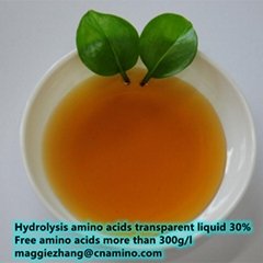 Hydrolysis transparency amino acids liquid 30% with free amino acids 300g/l  
