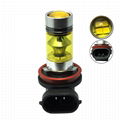 2PCS H11 H8 LED Fog Lights 100W 2323 Yellow Projector Driving DRL Bulb 4