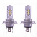 2PCS H4 12V 80W LED 6000K Fog Driving Head Light Bulb Lamps White H7 4