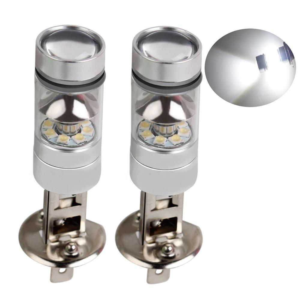 2PCS H1 100W Led Fog Lamp Bulb 6000K H3 100W Auto Light Source Car Driving DRL  3