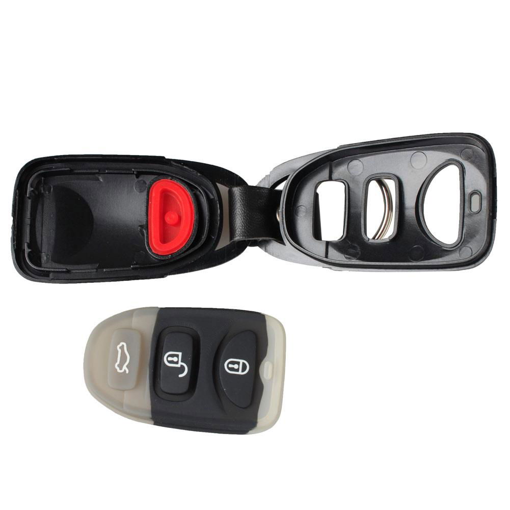 3 Buttons Fob Key Shell Panic Replacement Remote Key Shell Case For HYUNDAI Sant 3