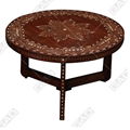 WOOD EN BONE ROUND COFFEE TABLE 1