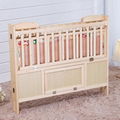 Hot Sale Baby Cot Solid Pine Wood