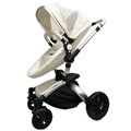 European Style Baby Pram PU Leather Baby Stroller 3 In 1 2