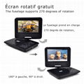 wholesale 7' portable dvd player video format 3