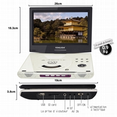 Wholesale 10 INCH portable DVD screen allows 270 degrees of rotation