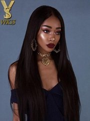 YSwigs Pre Plucked Sliky Straight Human Hair 360 Lace Wigs for Black Women