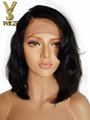 YSwigs Hot Selling Wavy Short Bob Style Human Hair Lace Front Wigs 1