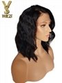 YSwigs Hot Selling Wavy Short Bob Style Human Hair Lace Front Wigs 2