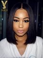 YSwigs Hot Selling Silky Straight Bob Human Hair Lace Front Wigs  2