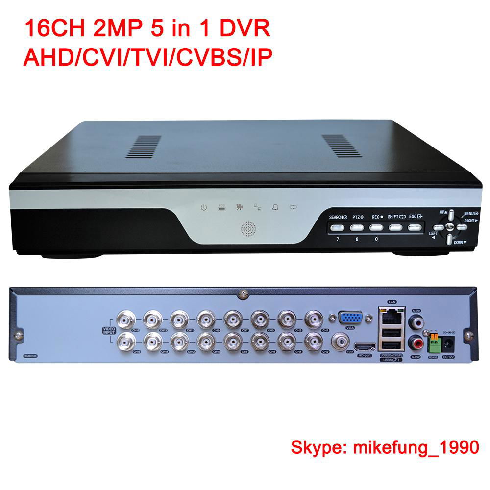1080N H.264 16 Channel Security DVR Support AHD CVI TVI Analog Camera 5 in 1 DVR