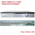 H.264 1080N 32CH Video Recorder Support AHD CVI TVI Analog IP Cameras 4HDD