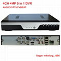 4CH 4MP DVR Recorder Support AHD CVI TVI Analog IP Security Camera  1