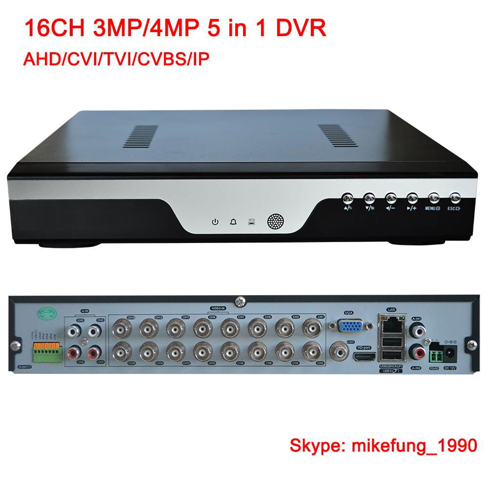 H.265 16CH 4MP DVR Recorder Support AHD CVI TVI Analog IP Cameras 5 in 1 DVR