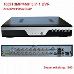 H.265 16CH 4MP DVR Recorder Support AHD CVI TVI Analog IP Cameras 5 in 1 DVR
