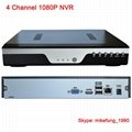 H.264 4 Channel 1080P NVR Support 1HDD