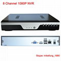 H.264 8CH 1080P NVR Support 1HDD up to 8TB 1