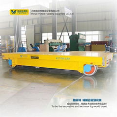 Material handling bay to bay rail industrial flat car 