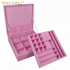 New Type Various Colors Handmade Custom Velvet Jewelry Box For Luxury Rings