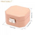 Hot Sales Faux Leather Case Travel Organizer Jewelry Box with Mirror and lock 4