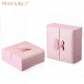 Small portable leather travel jewelry case butterfly jewelry box for rings neckl