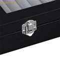 Black PU Leather Custom Logo Printed Earring Ring Storage Display Jewelry Organi 2