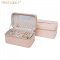 Hot Sell Custom Logo Pink Jewelry Box Jewelry Organizer and Storage