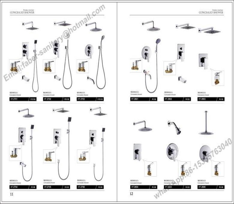 wall mounted concealed bath & shower faucet