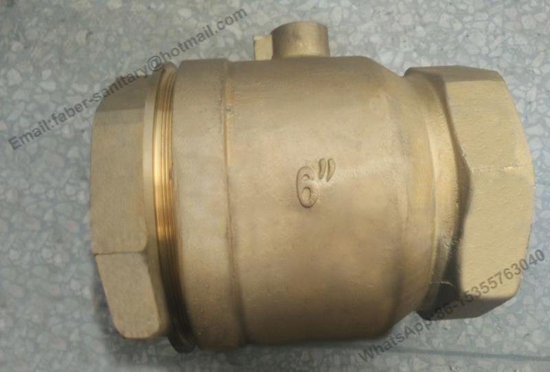 China Factory 6 inch Brass Ball Valve Full Port Flat Lever Handle