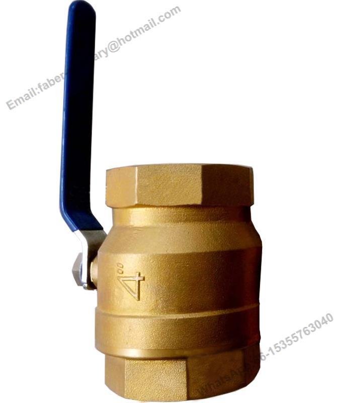 China Factory 6 inch Brass Ball Valve Full Port Flat Lever Handle 3