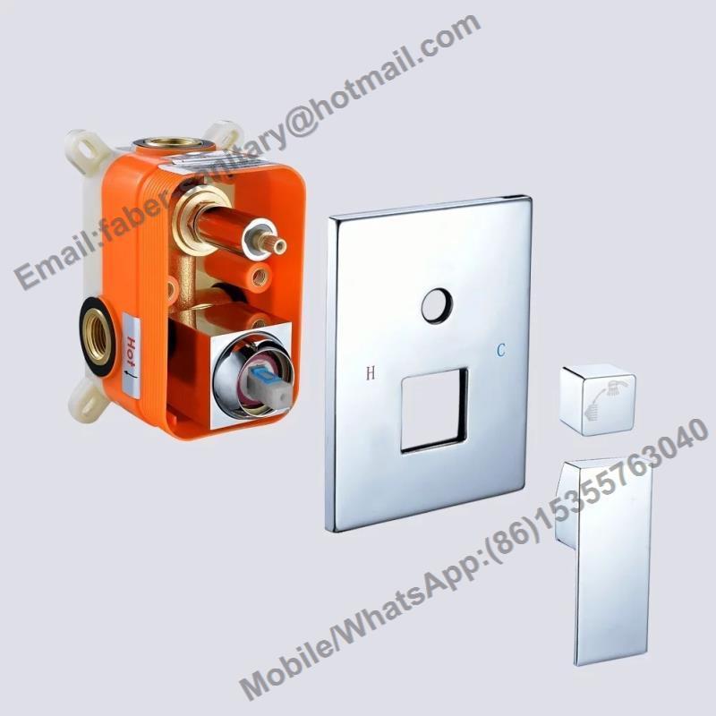 In wall concealed cold and hot shower mixer 2