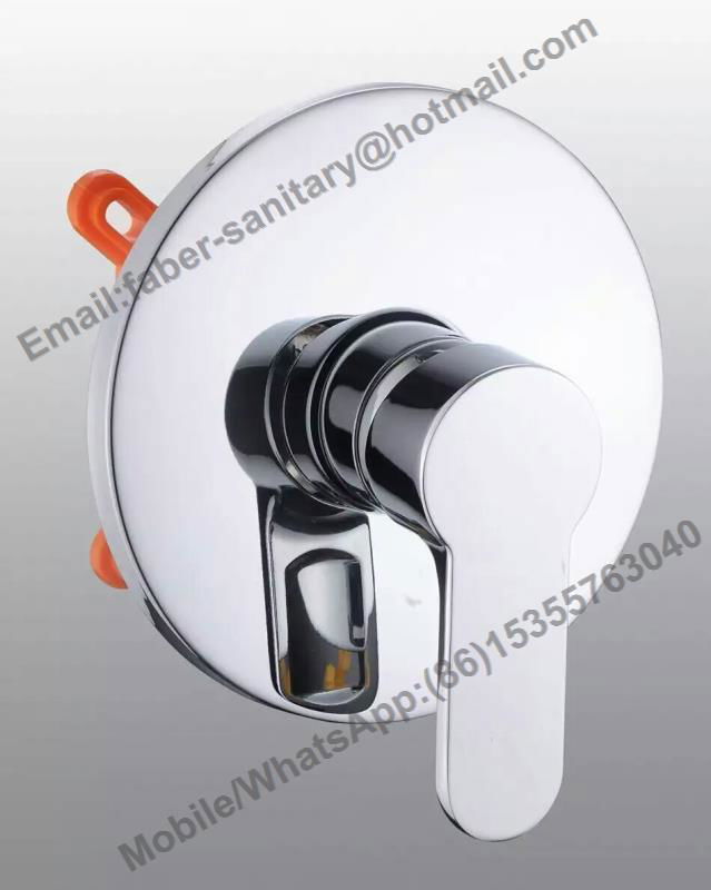 In wall concealed cold and hot shower mixer 3
