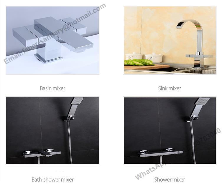 High Quality Square Basin Faucet Single Lever Shower Mixer  2