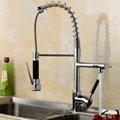brass chrome square pull out faucet sink mixer 5