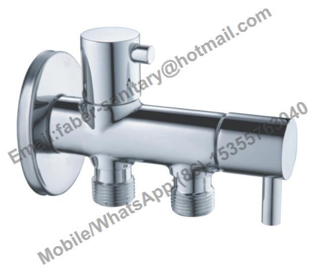 Hot Sale Two Way Brass or Zinc Washing Machine Angle Valve 2