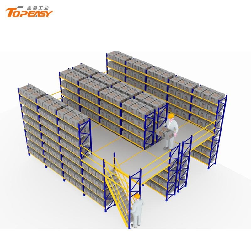 mezzanine rack for warehouse storage system