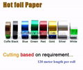 Rolls(gold and slilver) Hot Foil Stamping Paper Heat Transfer Anodized Gilded Pa 1